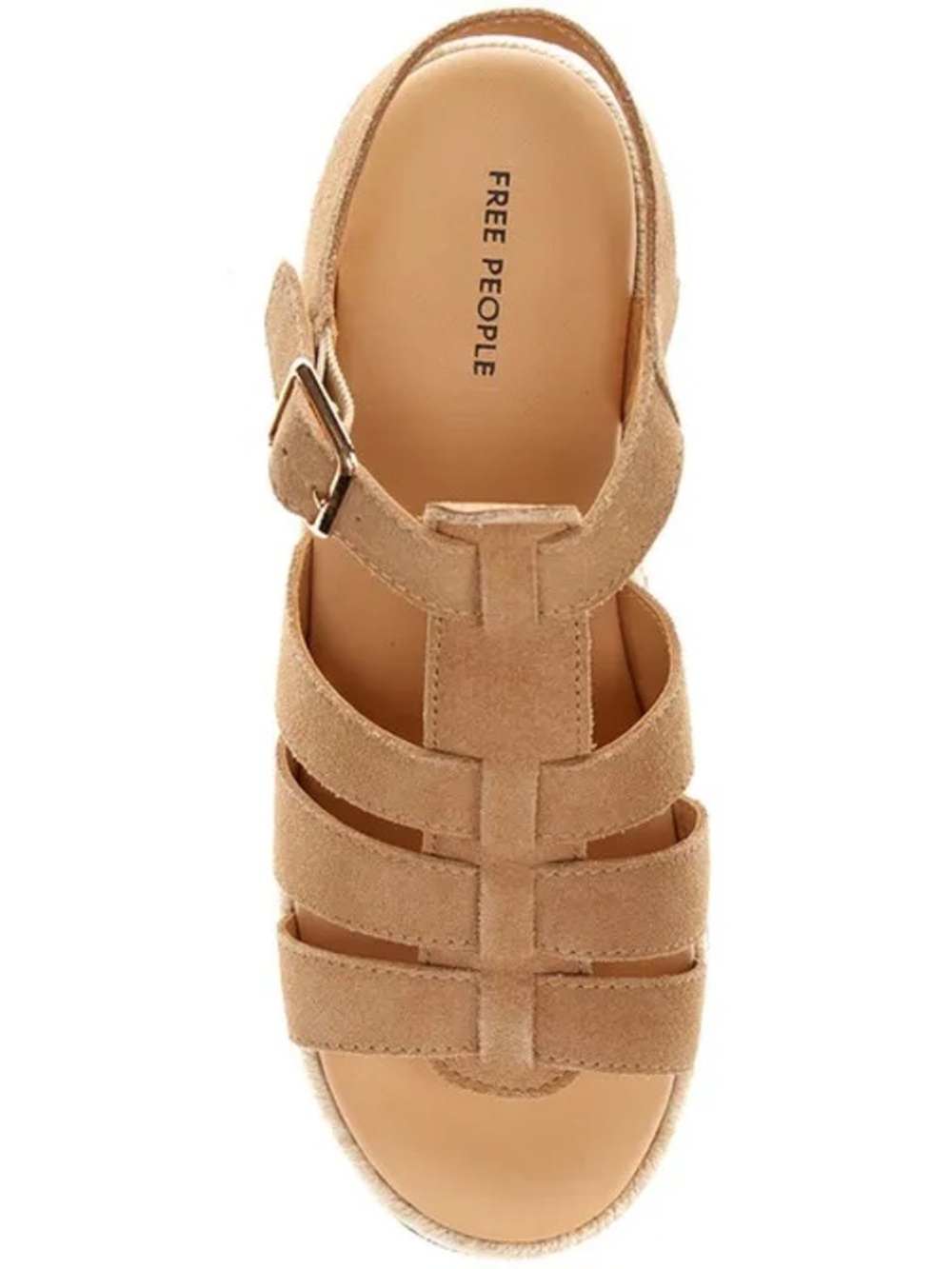 NWT Free People Movement Mykonos Suede Fisherman Platform Wedge Sandals Vachetta - Picture 7 of 11